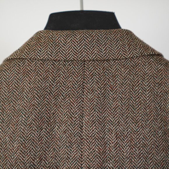 Paul Stuart Wool Tweed Blazer Sport Coat, Brown/Tan Herringbone, Size 38R - Picture 6 of 8